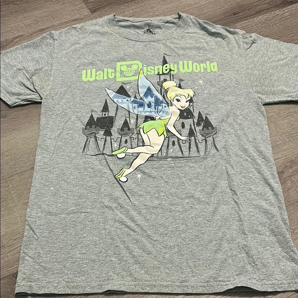 Disney Gray Tinker Bell Short Sleeve Tee